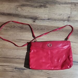 Vintage Chic Red Crossbody Bag